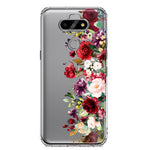 LG Aristo 5 Red Summer Watercolor Floral Bouquets Ruby Flowers Hybrid Protective Phone Case Cover