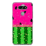 LG Aristo 5 Summer Watermelon Sugar Vacation Tropical Fruit Pink Green Hybrid Protective Phone Case Cover