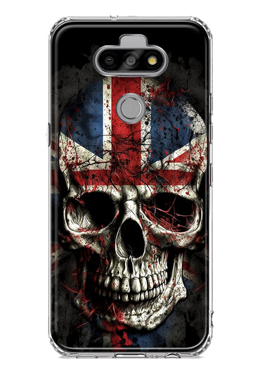 LG Aristo 5 British UK Flag Skull Hybrid Protective Phone Case Cover
