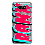 LG Aristo 5 Teal Pink Clear Funny Text Quote Dank Hybrid Protective Phone Case Cover