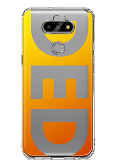 LG Aristo 5 Orange Yellow Clear Funny Text Quote Ded Hybrid Protective Phone Case Cover