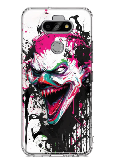 LG Aristo 5 Evil Joker Face Painting Graffiti Hybrid Protective Phone Case Cover