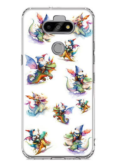 LG Aristo 5 Cute Fairy Cartoon Gnomes Dragons Monsters Hybrid Protective Phone Case Cover
