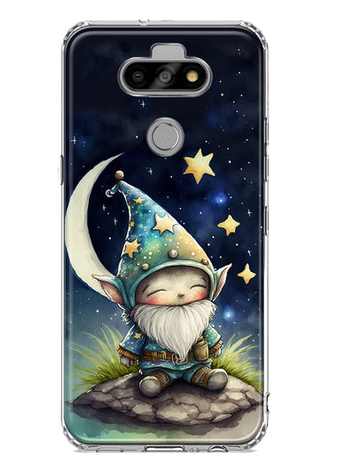 LG Aristo 5 Stars Moon Starry Night Space Gnome Hybrid Protective Phone Case Cover