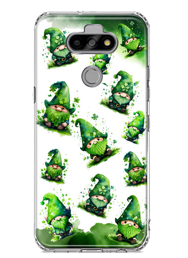 LG Aristo 5 Gnomes Shamrock Lucky Green Clover St. Patrick Hybrid Protective Phone Case Cover