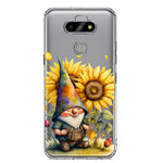 LG Aristo 5 Cute Gnome Sunflowers Clear Hybrid Protective Phone Case Cover