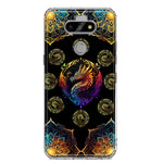 LG Aristo 5 Mandala Geometry Abstract Dragon Pattern Hybrid Protective Phone Case Cover