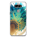 LG Aristo 5 Mandala Geometry Abstract Peacock Feather Pattern Hybrid Protective Phone Case Cover