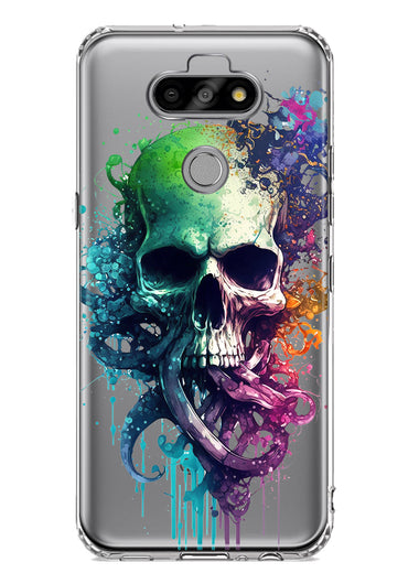 LG Aristo 5 Fantasy Octopus Tentacles Skull Hybrid Protective Phone Case Cover