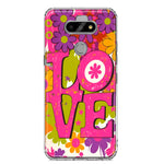 LG Aristo 5 Pink Daisy Love Graffiti Painting Art Hybrid Protective Phone Case Cover