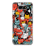LG Aristo 5 Psychedelic Cute Cats Friends Pop Art Hybrid Protective Phone Case Cover