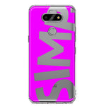 LG Aristo 5 Hot Pink Clear Funny Text Quote Simp Hybrid Protective Phone Case Cover