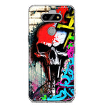 LG Aristo 5 Skull Face Graffiti Painting Art Hybrid Protective Phone Case Cover