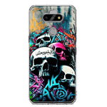 LG Aristo 5 Skulls Graffiti Painting Art Hybrid Protective Phone Case Cover