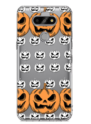 LG Aristo 5 Halloween Spooky Horror Scary Jack O Lantern Pumpkins Hybrid Protective Phone Case Cover