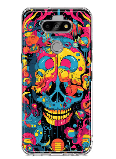 LG Aristo 5 Psychedelic Trippy Death Skull Pop Art Hybrid Protective Phone Case Cover