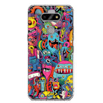 LG Aristo 5 Psychedelic Trippy Happy Aliens Characters Hybrid Protective Phone Case Cover