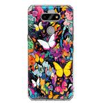 LG Aristo 5 Psychedelic Trippy Butterflies Pop Art Hybrid Protective Phone Case Cover