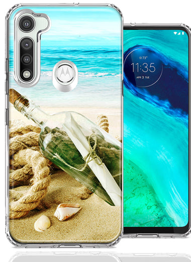 Motorola Moto G Fast Beach Message Bottle Design Double Layer Phone Case Cover