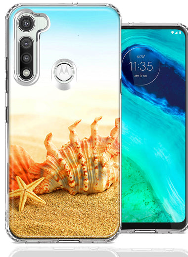 Motorola Moto G Fast Beach Shell Design Double Layer Phone Case Cover