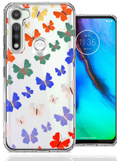 Motorola Moto G Fast Colorful Butterflies Design Double Layer Phone Case Cover