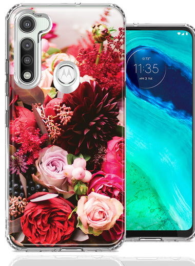 Motorola Moto G Fast Colorful Flowers Design Double Layer Phone Case Cover