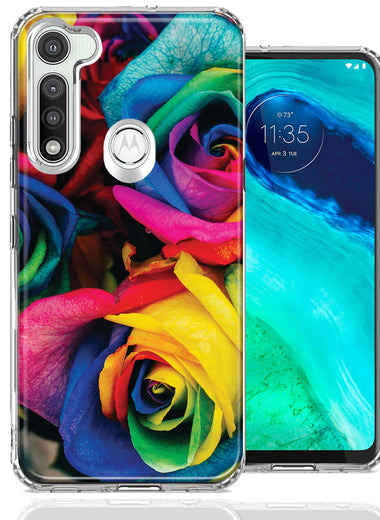 Motorola Moto G Fast Colorful Roses Design Double Layer Phone Case Cover
