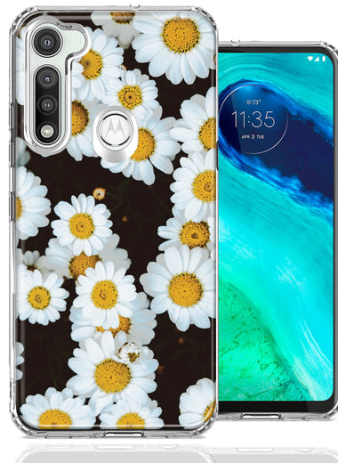 Motorola Moto G Fast Cute Daisy Flower Design Double Layer Phone Case Cover