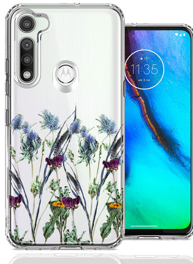 Motorola Moto G Fast Country Dried Flowers Design Double Layer Phone Case Cover