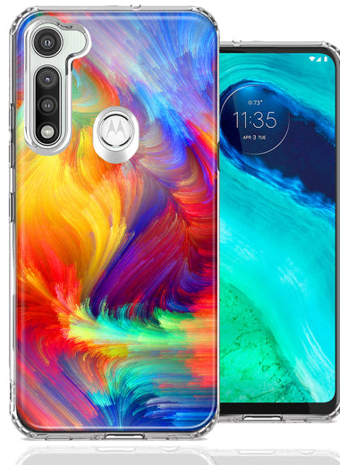 Motorola Moto G Fast Feather Paint Design Double Layer Phone Case Cover