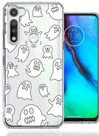Motorola Moto G Fast Halloween Spooky Ghost Design Double Layer Phone Case Cover
