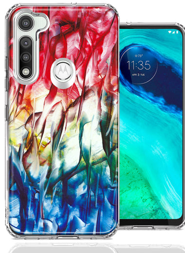 Motorola Moto G Fast Land Sea Abstract Design Double Layer Phone Case Cover