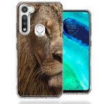 Motorola Moto G Fast Lion Face Nosed Design Double Layer Phone Case Cover