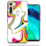 Motorola Moto G Fast Rainbow Abstract Design Double Layer Phone Case Cover