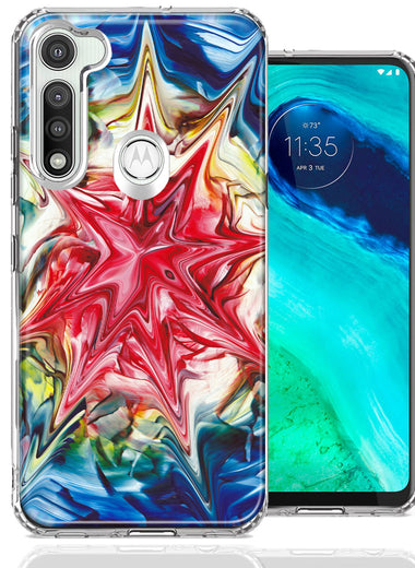 Motorola Moto G Fast Tie Dye Abstract Design Double Layer Phone Case Cover