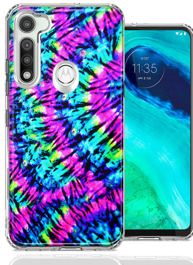Motorola Moto G Fast Hippie Tie Dye Design Double Layer Phone Case Cover