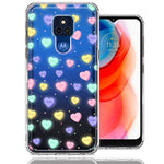 Motorola Moto G Play 2021 Valentine's Day Heart Candies Polkadots Design Double Layer Phone Case Cover