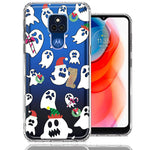 Motorola Moto G Play 2021 Halloween Christmas Ghost Design Double Layer Phone Case Cover