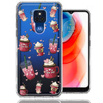 Motorola Moto G Play 2021 Coffee Lover Valentine's Hearts Pink Drink Latte Double Layer Phone Case Cover