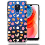 Motorola Moto G Play 2021 Mexican Pan Dulce Cafecito Coffee Concha Polka Dots Double Layer Phone Case Cover