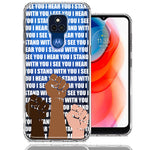 Motorola Moto G Play 2021 BLM Equality Stand With You Double Layer Phone Case Cover