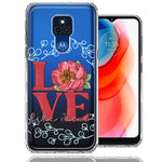 Motorola Moto G Play 2021 Love Like Jesus Flower Text Christian Double Layer Phone Case Cover