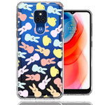 Motorola Moto G Play 2021 Pastel Easter Polkadots Bunny Chick Candies Double Layer Phone Case Cover