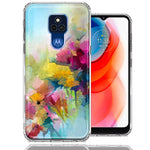 For Motorola Moto G Play 2021 Watercolor Flowers Abstract Spring Colorful Floral Painting Phone Case Cover