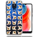 Motorola Moto G Play 2021 Frenchie Bulldog Polkadots Design Double Layer Phone Case Cover