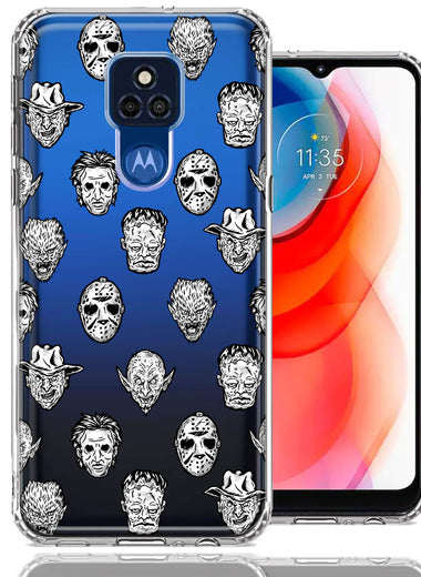Motorola Moto G Play 2021 Halloween Horror Villans Design Double Layer Phone Case Cover