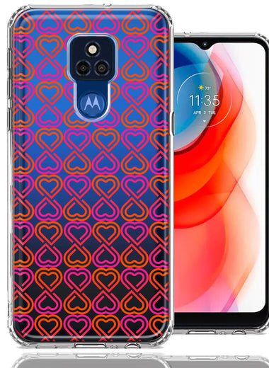 Motorola Moto G Play 2021 Infinity Hearts Design Double Layer Phone Case Cover