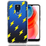 Motorola Moto G Play 2021 Electric Lightning Bolts Design Double Layer Phone Case Cover