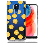 Motorola Moto G Play 2021 Tropical Pineapples Polkadots Design Double Layer Phone Case Cover