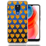 Motorola Moto G Play 2021 Pizza Hearts Polka dots Design Double Layer Phone Case Cover